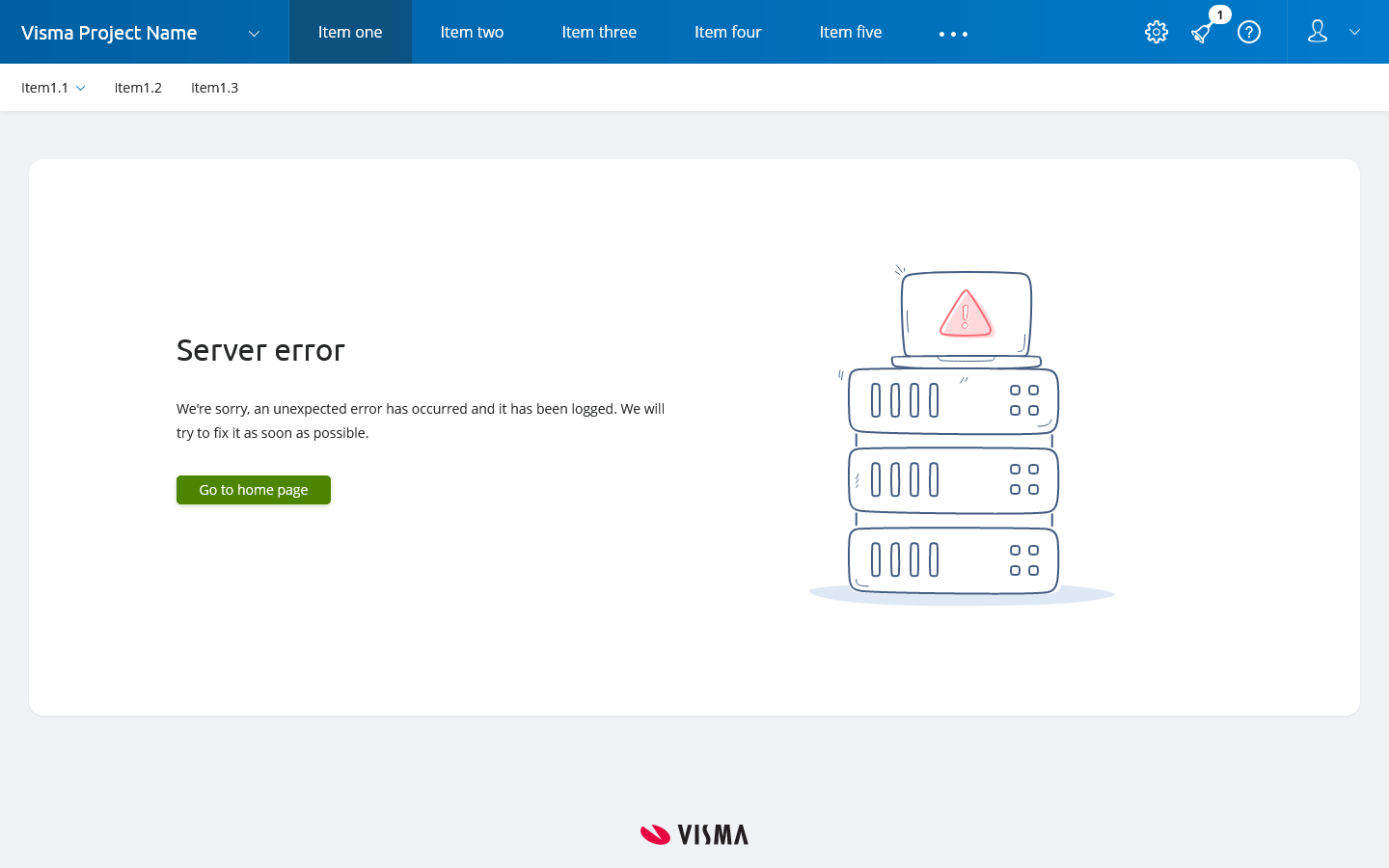 Server error page